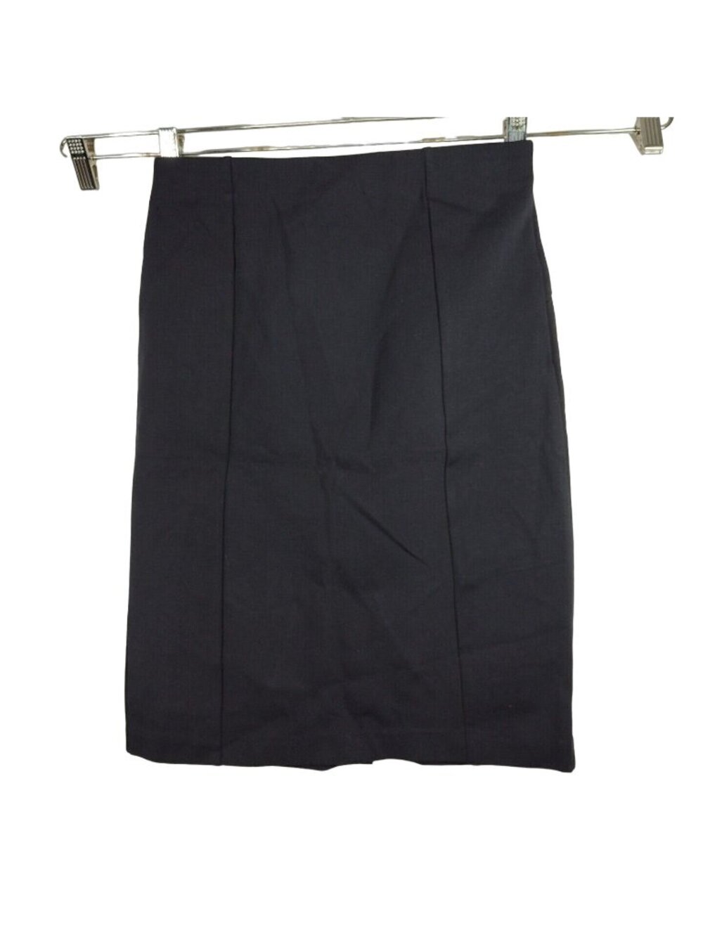 Premise Navy Blue Pencil Straight Skirt Women Petite Size PS Back Slit NEW